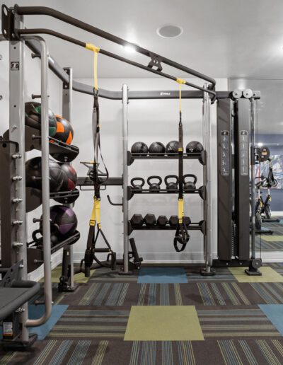 Gym and fitness area of the flat